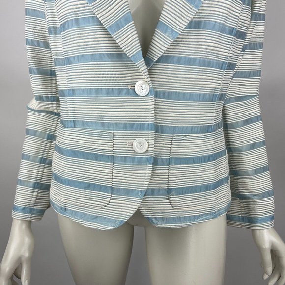 Worth Blazer Lightweight Sheer Long Sleeve Button-Up Cotton Blend Women 8 NWT - Picture 5 of 14